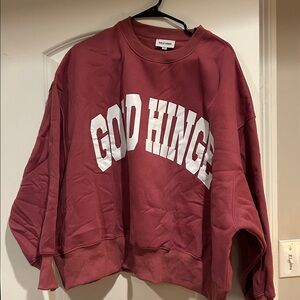 God Hinge Women's Crew Neck Sweater - Red